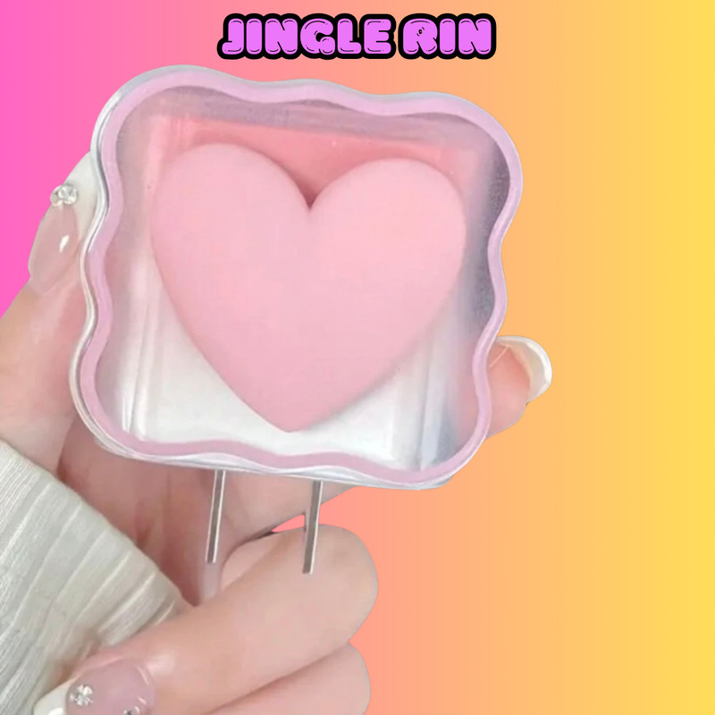 5pcs Pink Heart-Shaped Charger Protective Cover Compatible With Iphone 18W/20W gallery