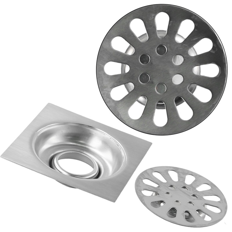 Modern Grid Pattern Square Shower Floor Drain Easy to Clean and Maintain gallery