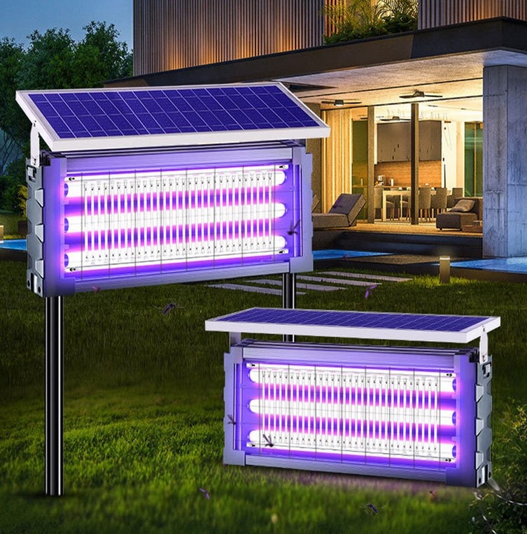 Solar Bug Zapper Outdoor, Waterproof Mosquito Zapper Solar Powered 4500V Outdoor gallery