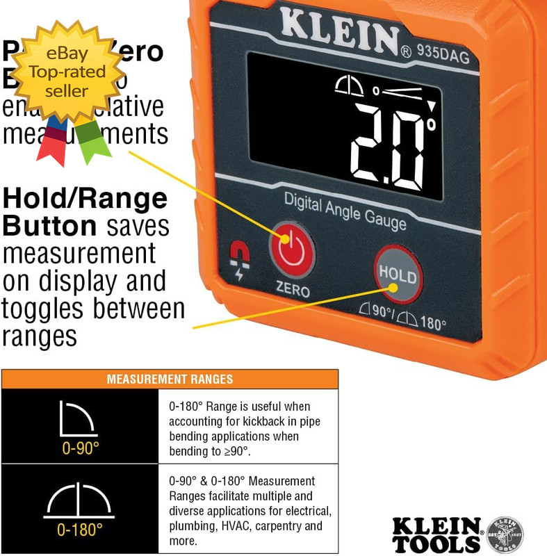 935DAG Digital Electronic Level Angle Gauge 0 to 90 0 to 180 Degree Angle Finder gallery