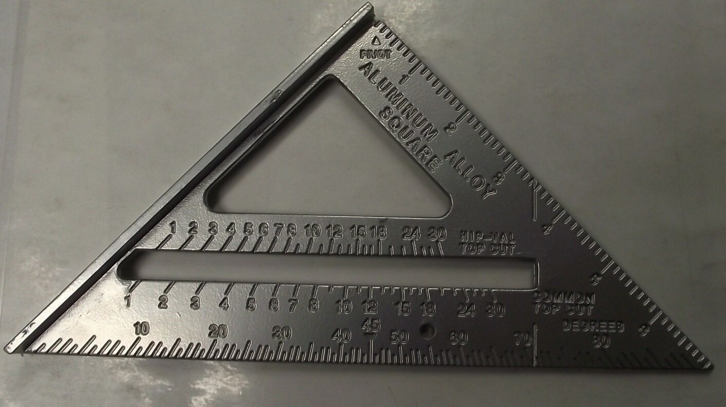 Johnson 1900-0700 7" Aluminum Rafter Angle Square gallery