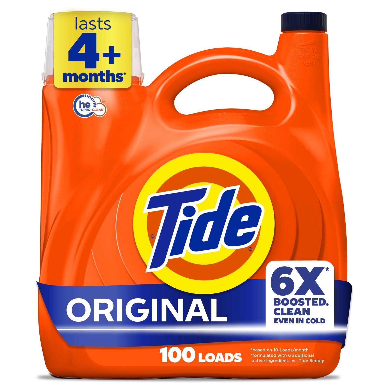 Tide Laundry Detergent Liquid 6X Boosted Cleaning Power, Original Scent, 125 oz gallery