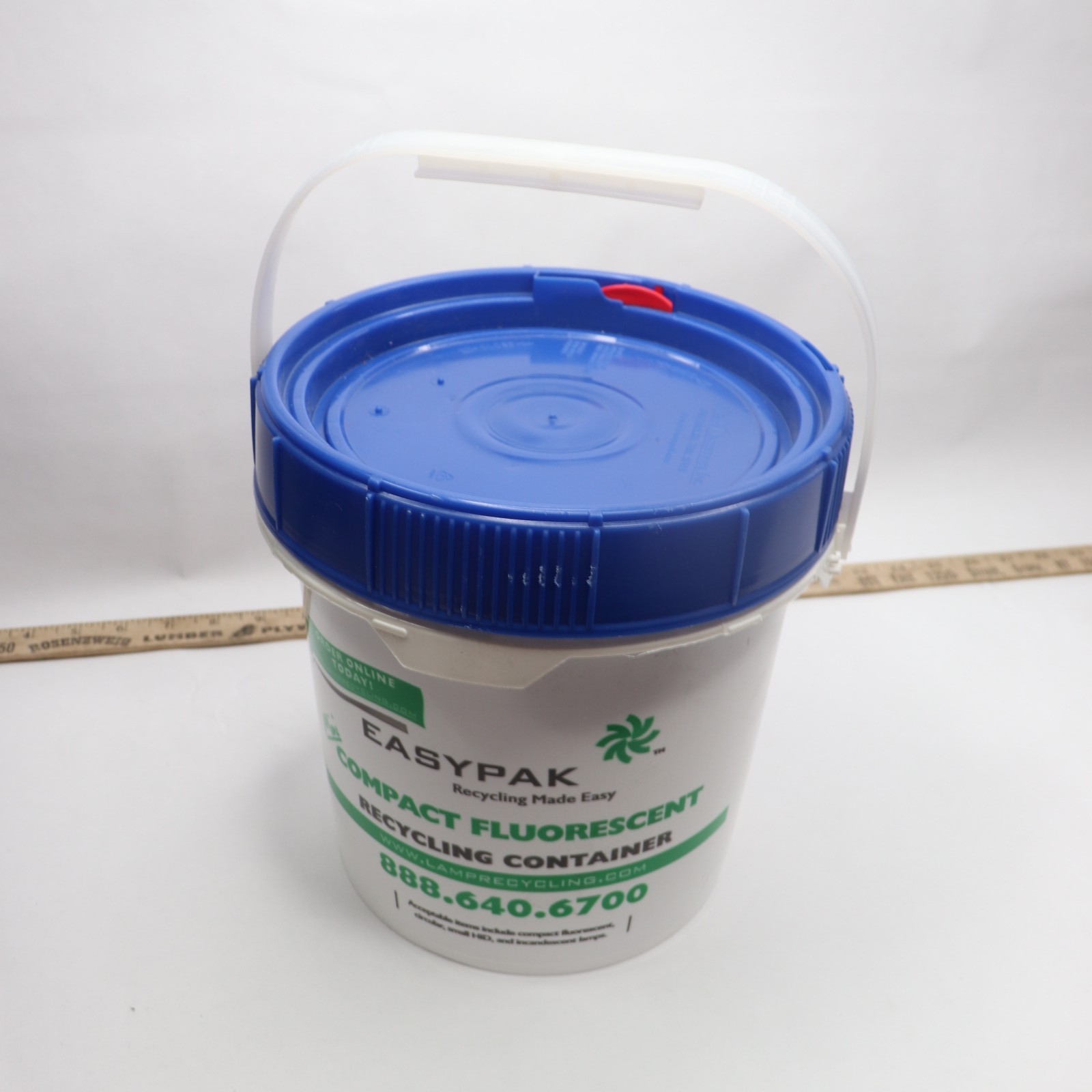 Easypak Mini Compact Fluorescent Recycling Container Plastic White gallery