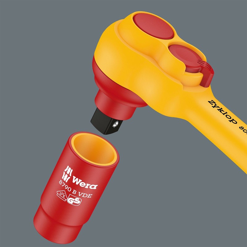 Wera 8007 B VDE Insulated Switch Socket Wrench 3/8" Drive 05004966001 gallery
