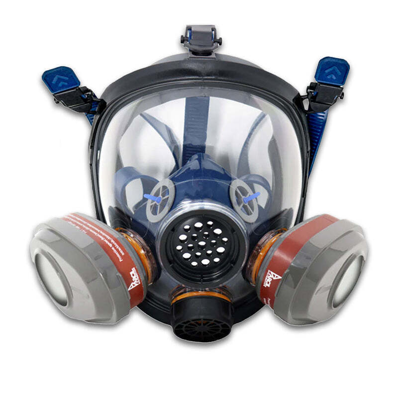 Parcil Safety PD-101 Full Face Gas Mask Respirator OV & Particulate Filtration gallery