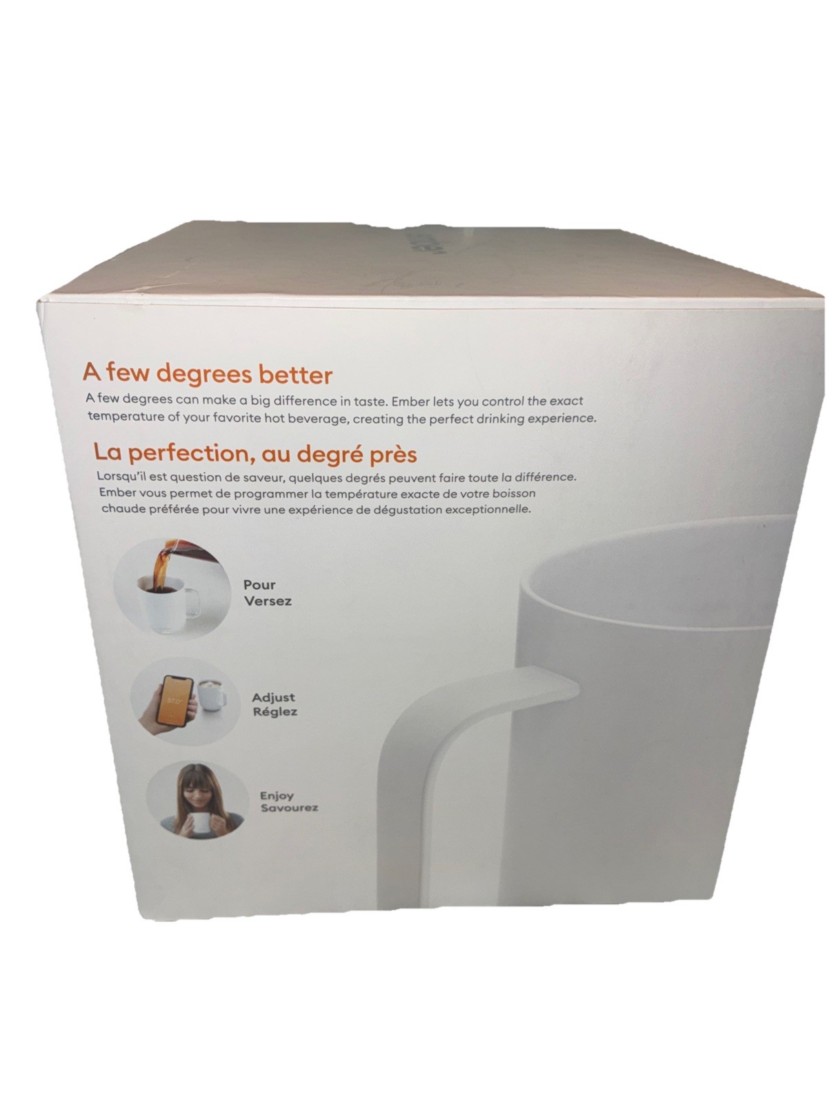 Ember Temperature Smart Mug 2 14 oz White App Control Heated Coffee Cup Open Box gallery