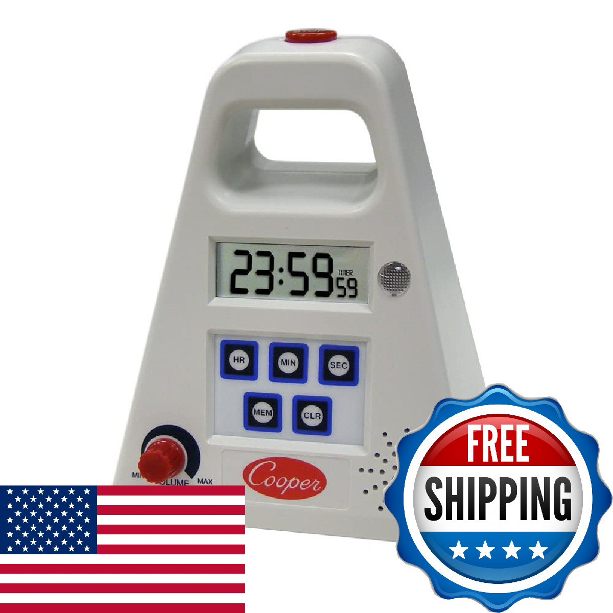 Cooper-Atkins FT24-0-3 Large Single Station Digital Kitchen Timer with Volume Co gallery