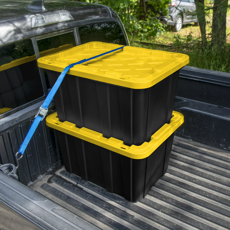 Sterilite Large Storage Bin, 27 Gallon Durable Plastic Storage Tote, 6 Pack gallery