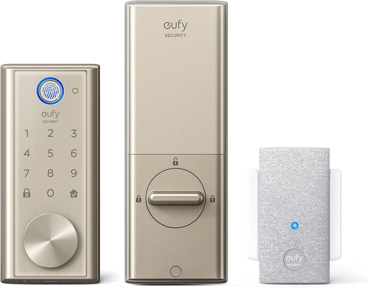 eufy Security Smart Door Lock Touch Fingerprint Keyless Deadbolt w/ Wi-Fi Bridge gallery