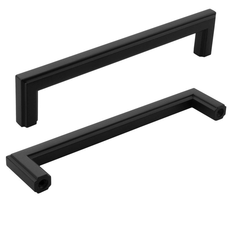 Solid Matte Black Cabinet Pulls Knobs Handles Kitchen Bath Drawers Hardware gallery