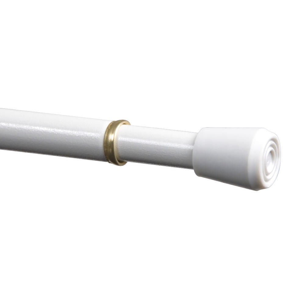 28-48 in. Adjustable Spring Tension Curtain Rod, 7/16 in. Diameter Steel Tube, gallery
