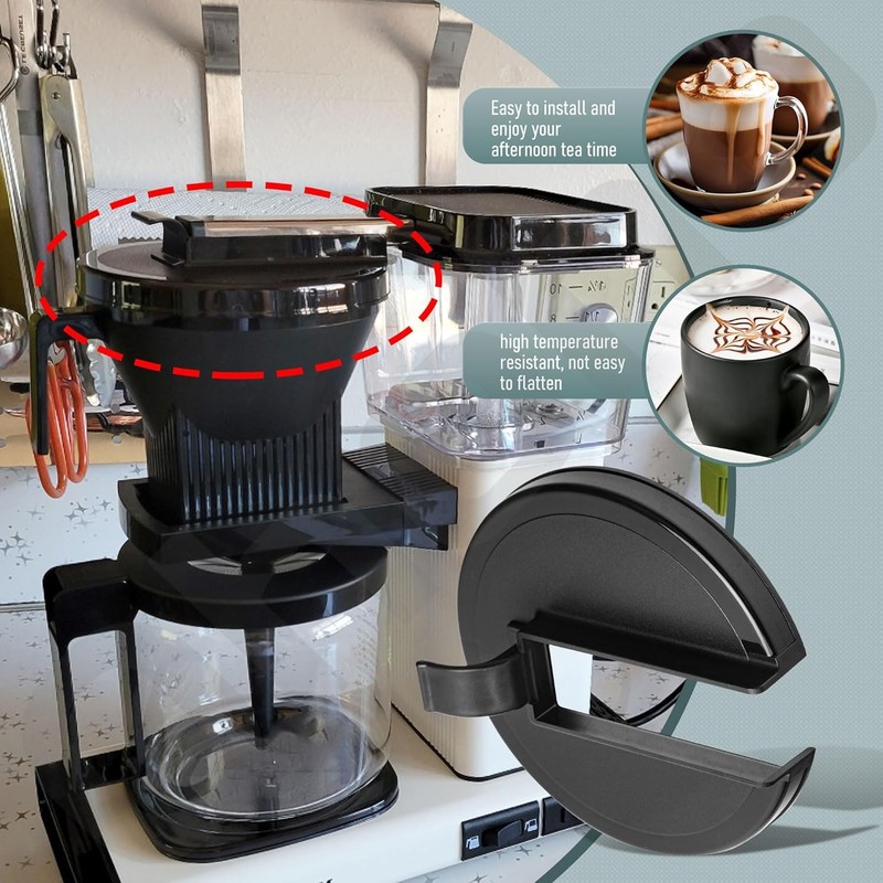 2 PACK FOR TECHNIVORM MOCCAMASTER 13114 BREW BASKET LID (BLACK) W gallery