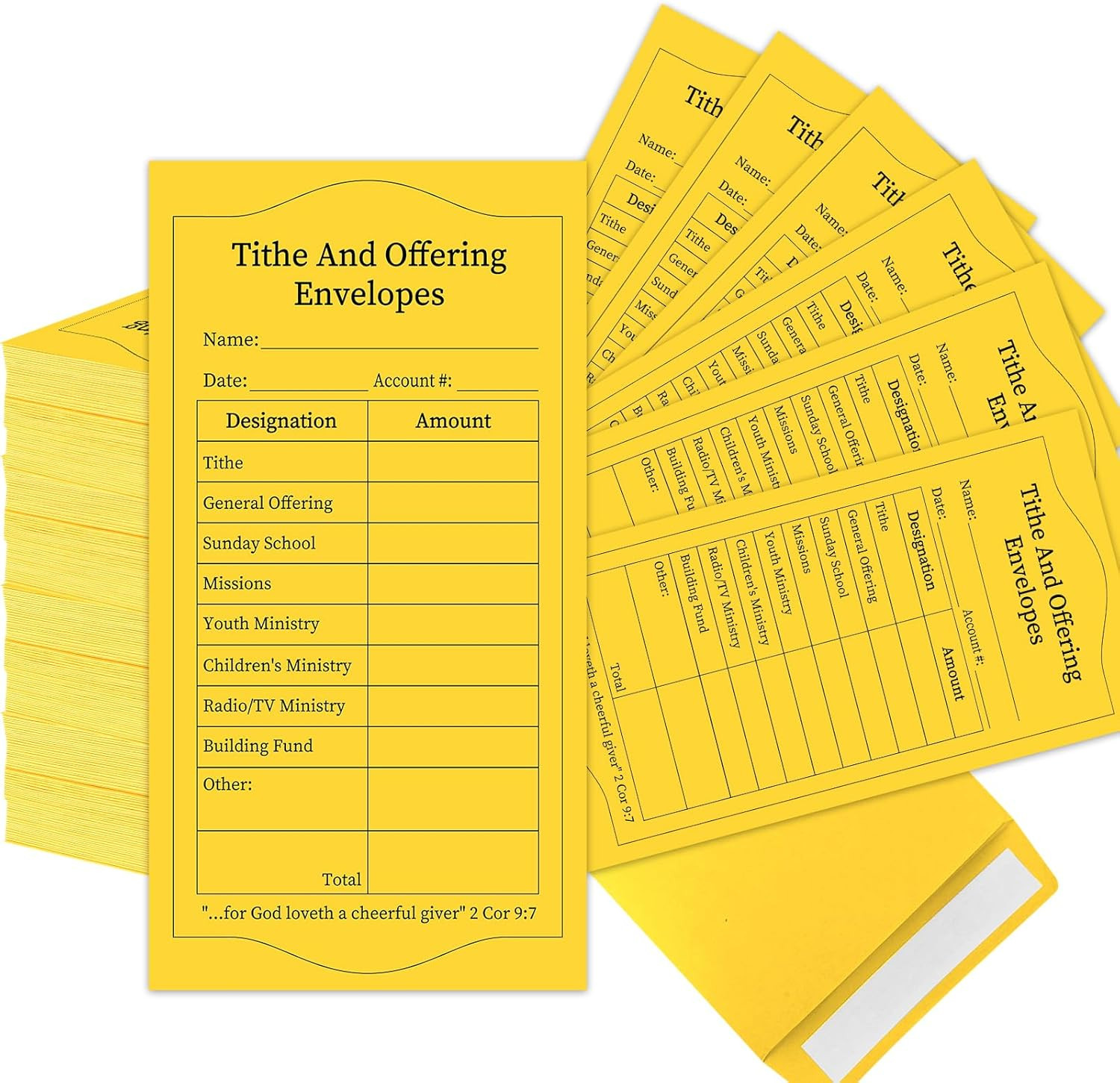 250Pcs Tithes and Offering Envelopes for Church Offering Tithe Envelopes for Chu gallery