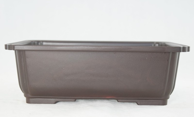 Rectangular Plastic Bonsai / Succulent Pot 10.5"x 7.75"x 3.5" - Dark Brown gallery