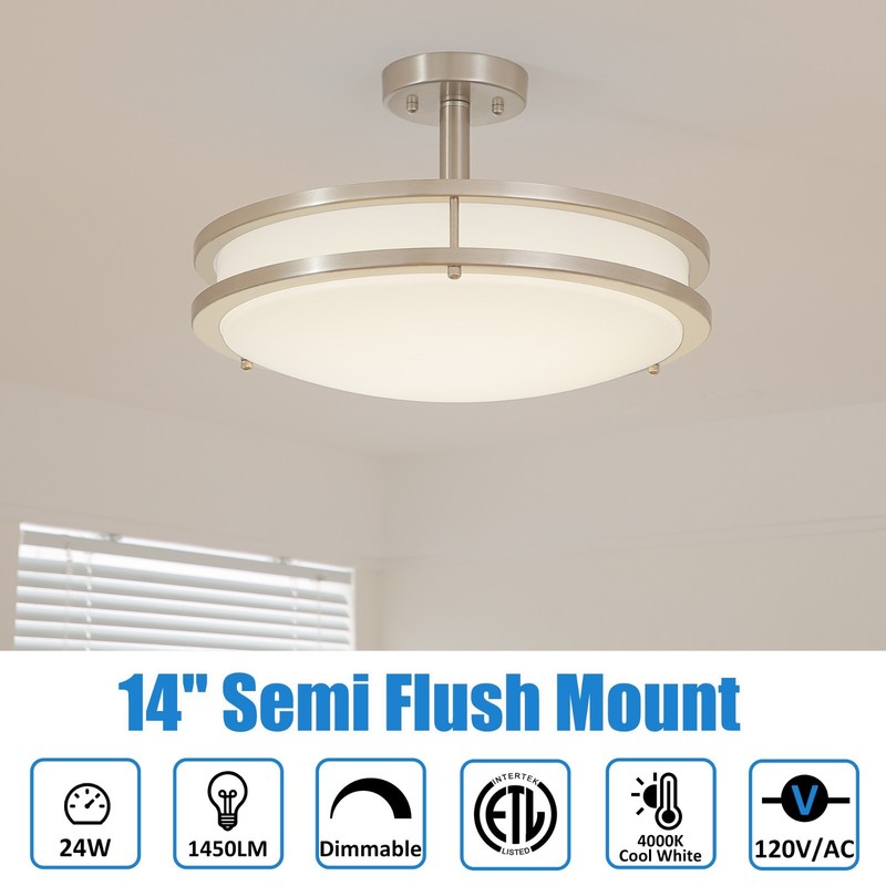 MingBright Semi-Flush Mount Ceiling Lighting Pendan Light Fixture gallery