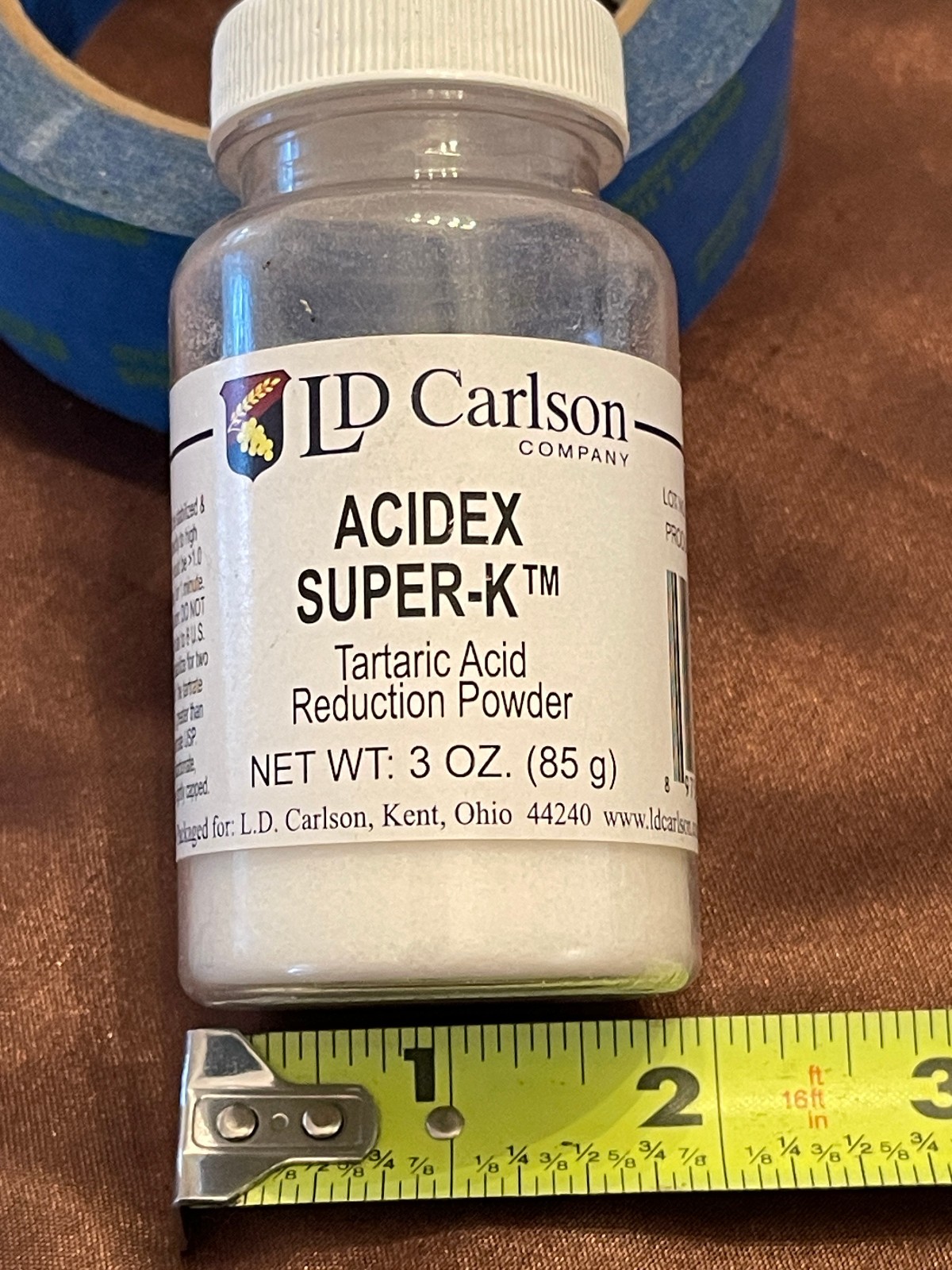 Acidex Super-K 3 Ounces for Reducing Tartaric Acid in Wine Making LD Carlson gallery