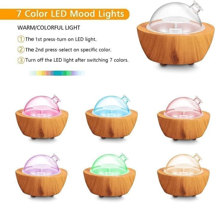 280ml Glass Essential Oil Diffuser Wood Grain Base Air Aroma Diffus... Fast Ship gallery
