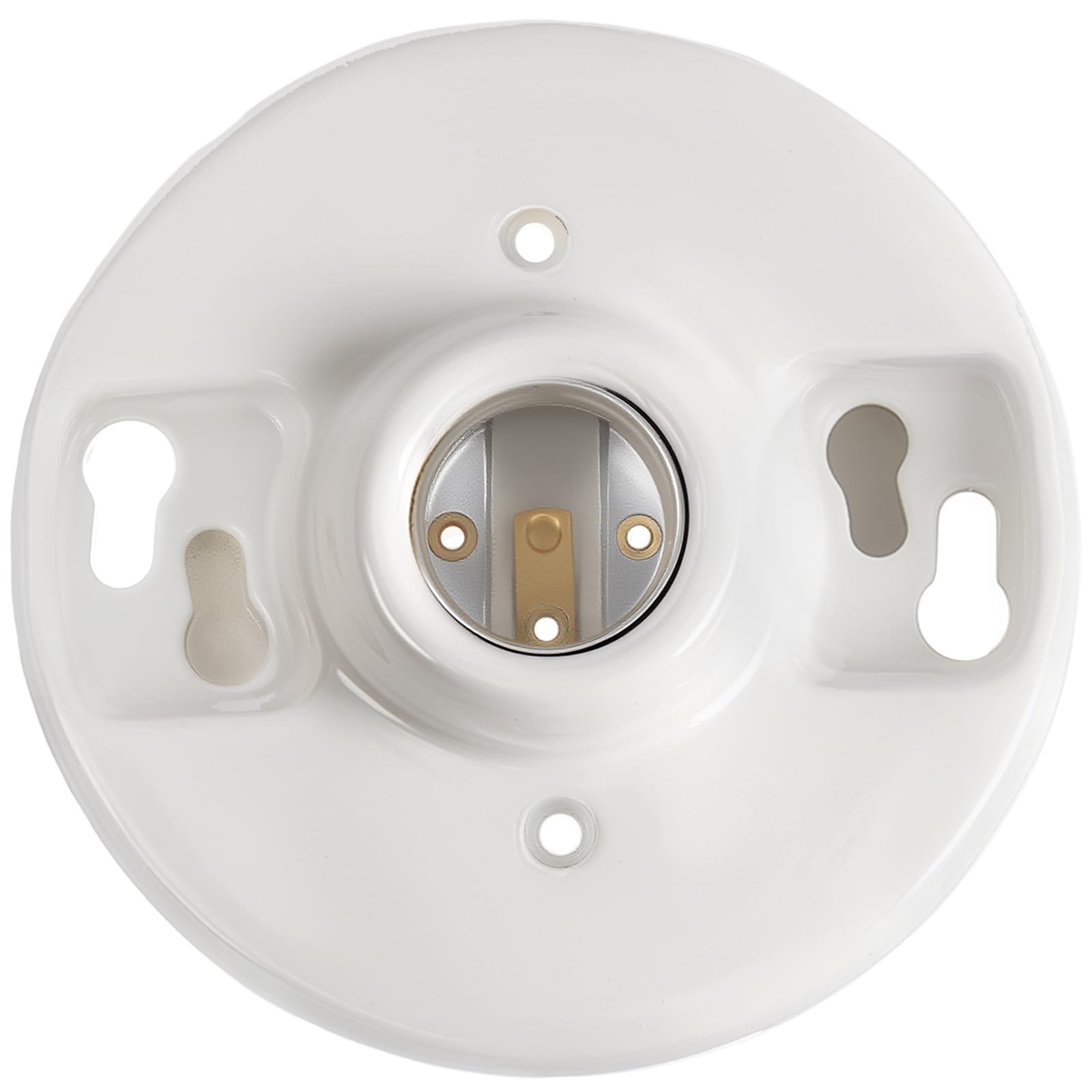 1 Pcs E26 Medium Base Ceiling Lamp Holder Keyless Light Sockets White Bulb So... gallery