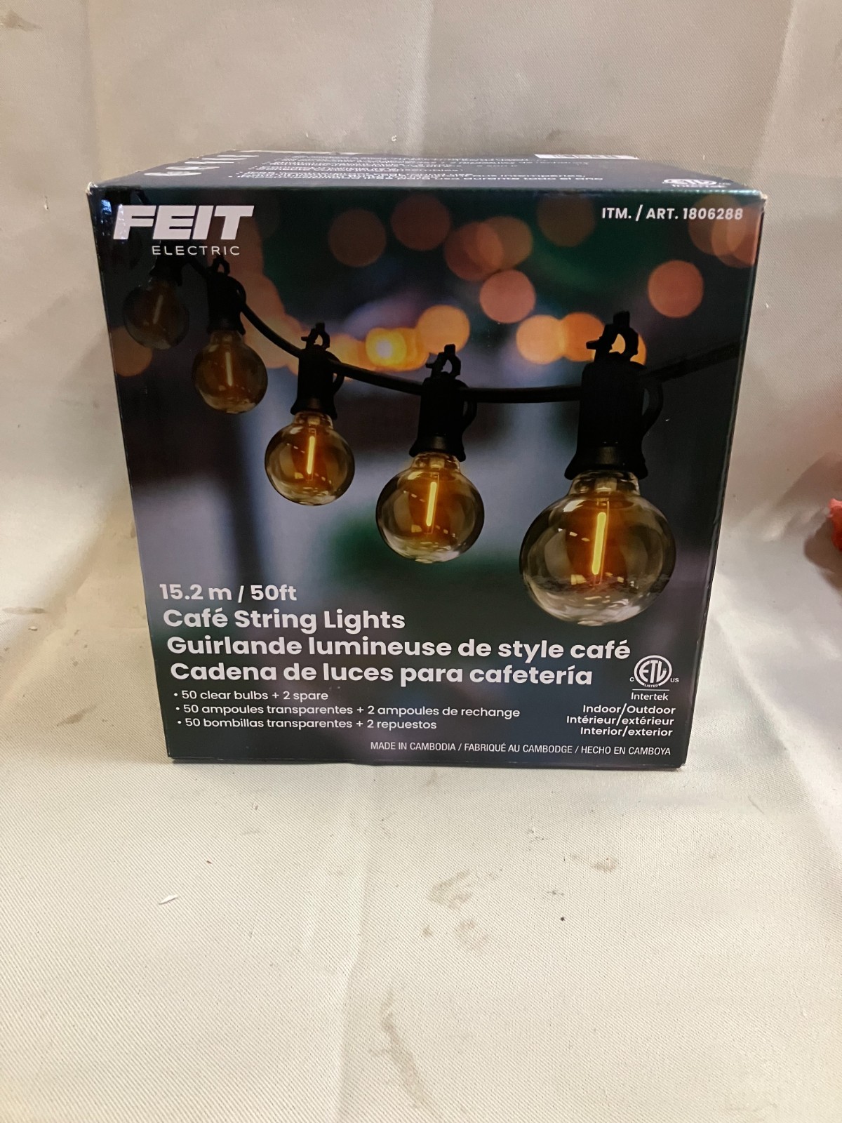 Feit Electric 50 Ft LED Cafe String Light with 50 Clear Shatterproof Bulbs gallery