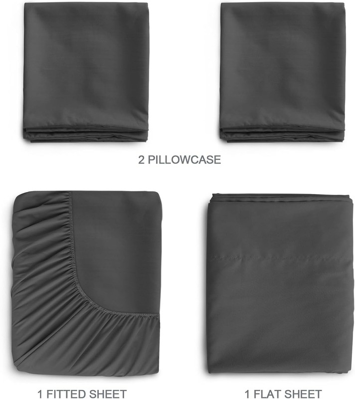 Split Top King Sheet Set for Adjustable Bed 4 Piece Bed Sheet Set Deep Pocket gallery