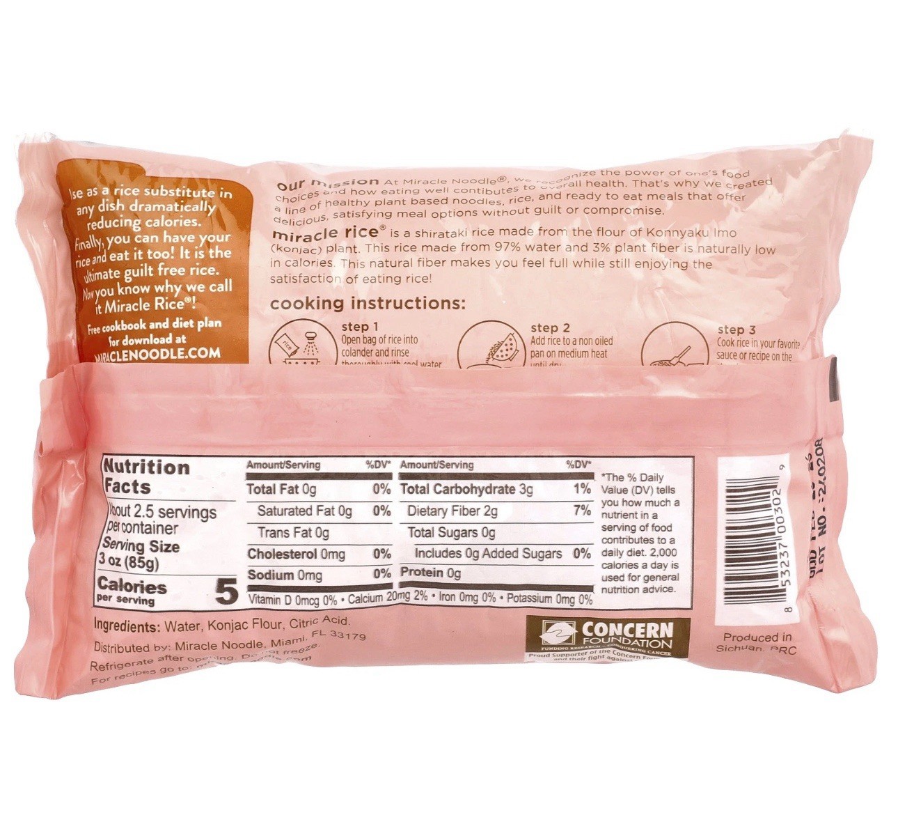 Miracle Rice®, Plant Based Rice, 8 oz (227 g) 6 Bags gallery