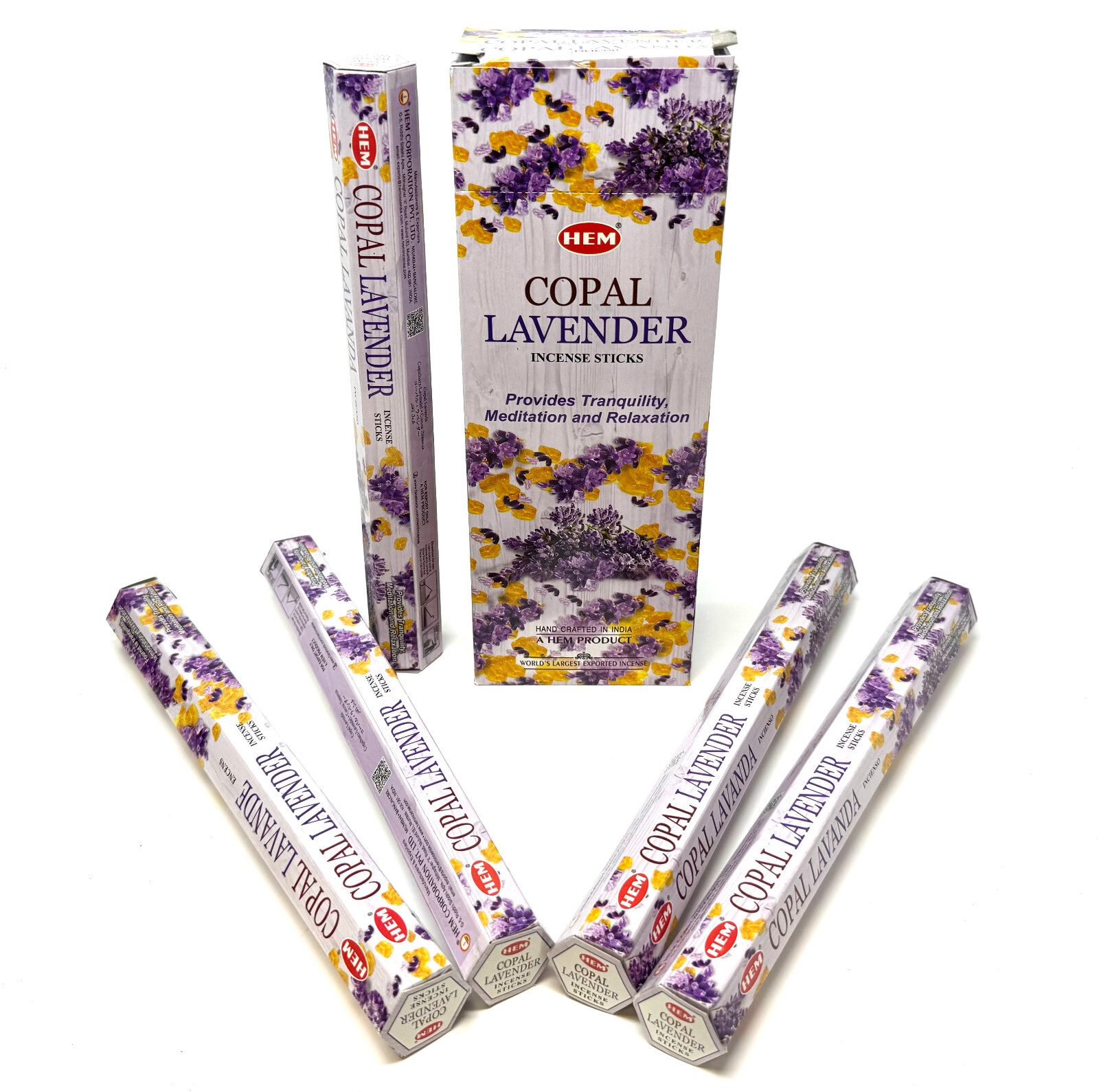 Hem Copal Lavender Incense Sticks: 6 x 20 Stick Packs = 120 Sticks (Cleansing) gallery