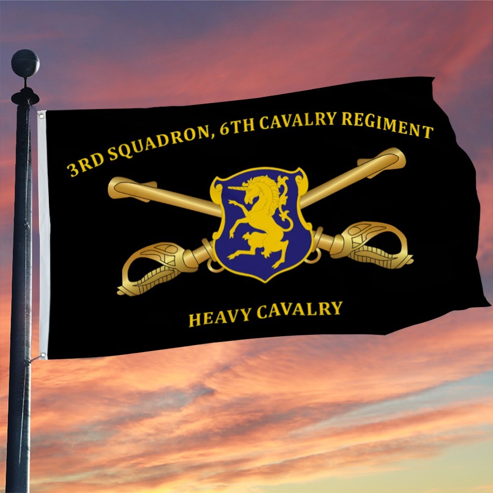 3rd Squadron, 6th Cavalry Regiment Heavy Cavalry Flag 3x5Feet Man Cave Decor gallery