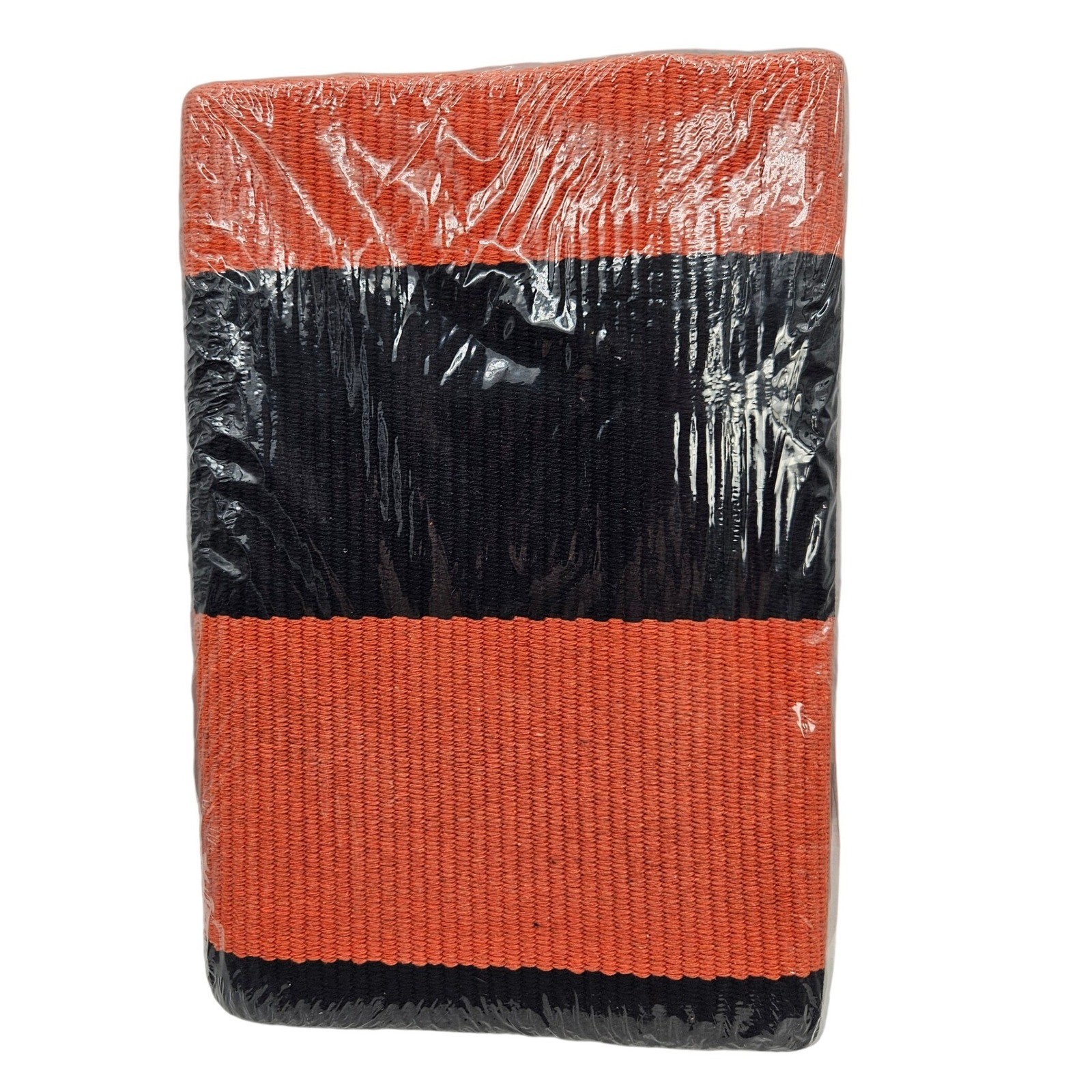 KOZYFLY Striped Rug Orange Black Entryway Patio Holiday 70x110cm New gallery
