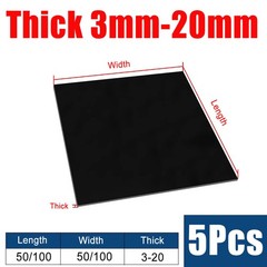 PP Polypropylene Black Plastic Flat Board Plate PVC Engineering Sheet Thick 10mm