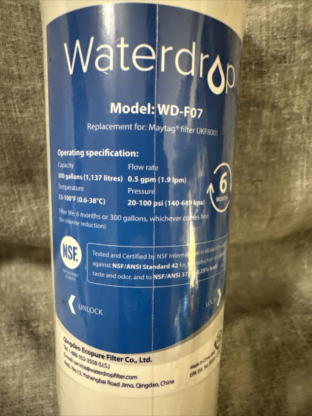 WaterDrop WD-F07 | Water Filter | Replacement for Maytag Fliter UKF8001 gallery