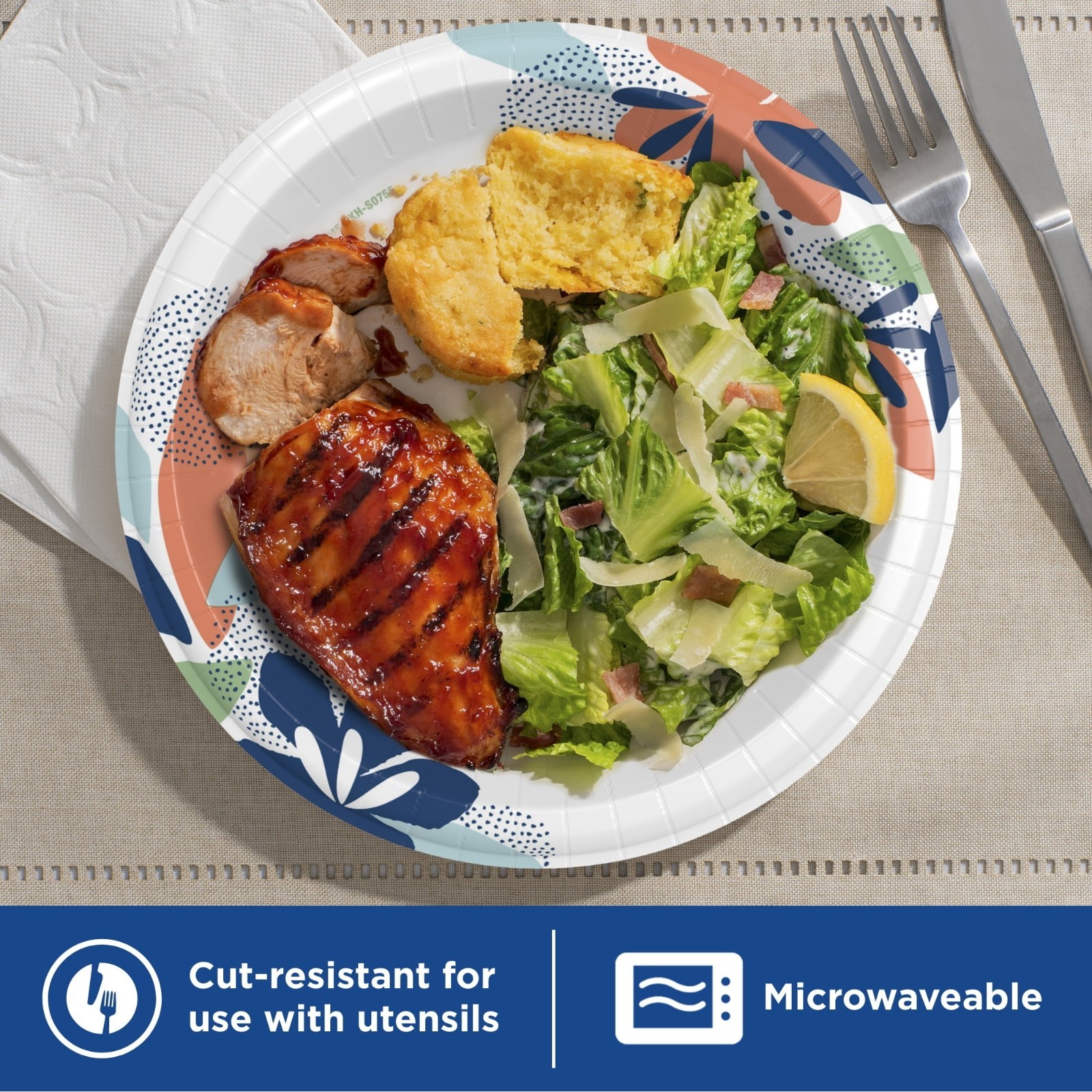 10 Inch Disposable Paper Plates 150 Count Strong Durable Soak Proof Bulk Pack US gallery