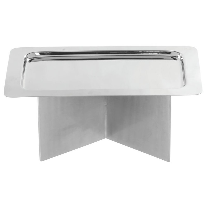 HUBERT Serving Tray Silver Stainless Steel - 13" L x 9" W x 3/4" H gallery