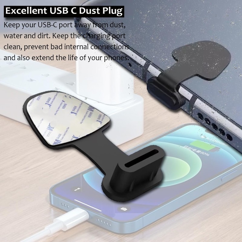 8 Packs New Dust Plug for iPhone 17 16 15 Series, USB C Cover Cap, USB C Port C gallery