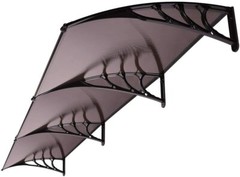 Polycarbonate Window Door Awning Canopy w/ Black Bracket 40 Inch x 120 Inch
