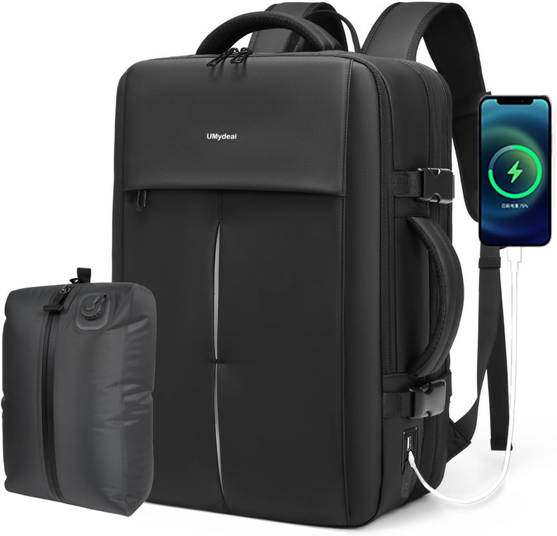 Vacpack Backpack with Vacuum, Expandable Air Vacuum Backpack for Travel,60L Comp