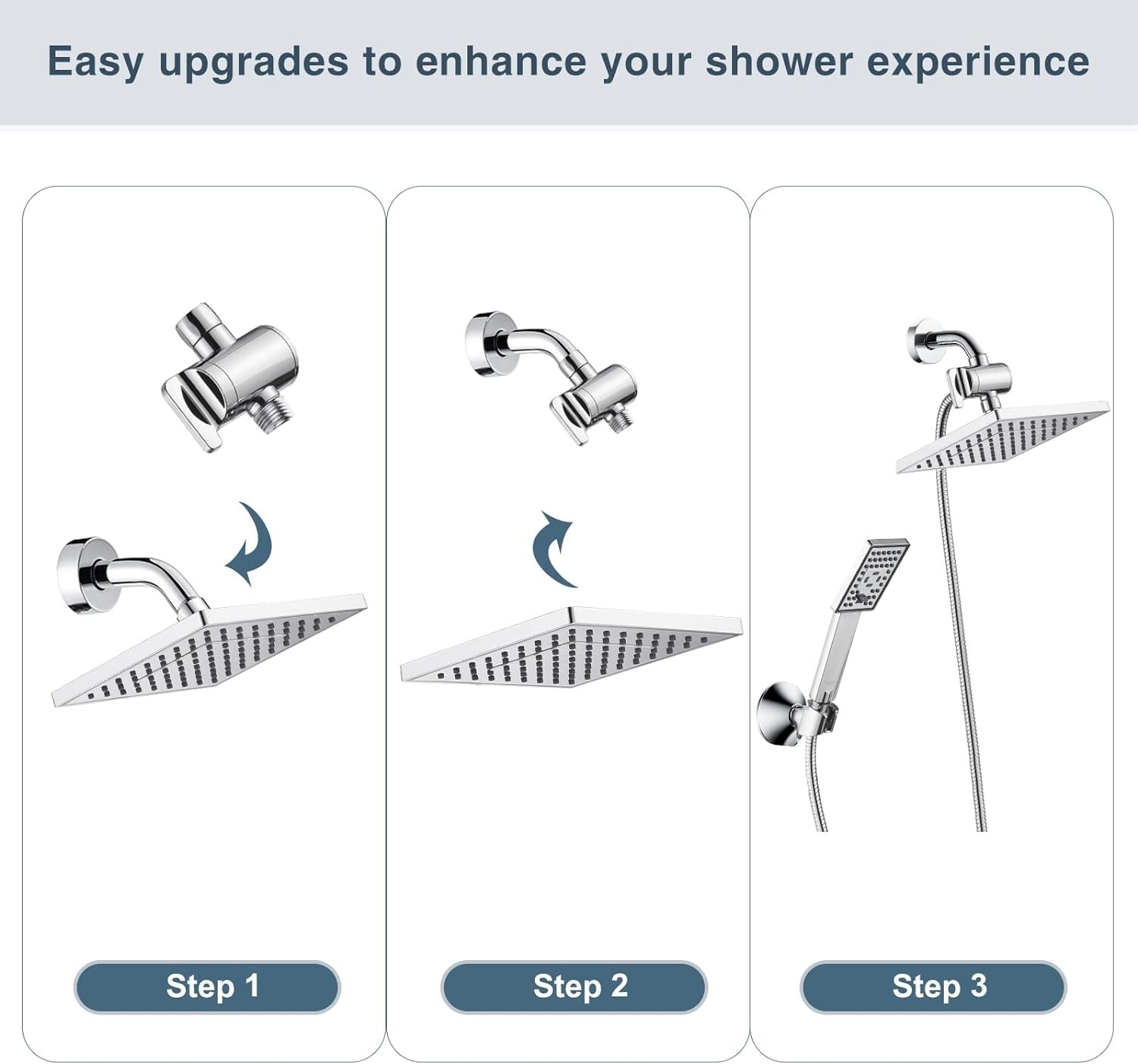 NEW "Bright Shower" 3-Way Shower Head Diverter Valve - Chrome (PBA0907) gallery
