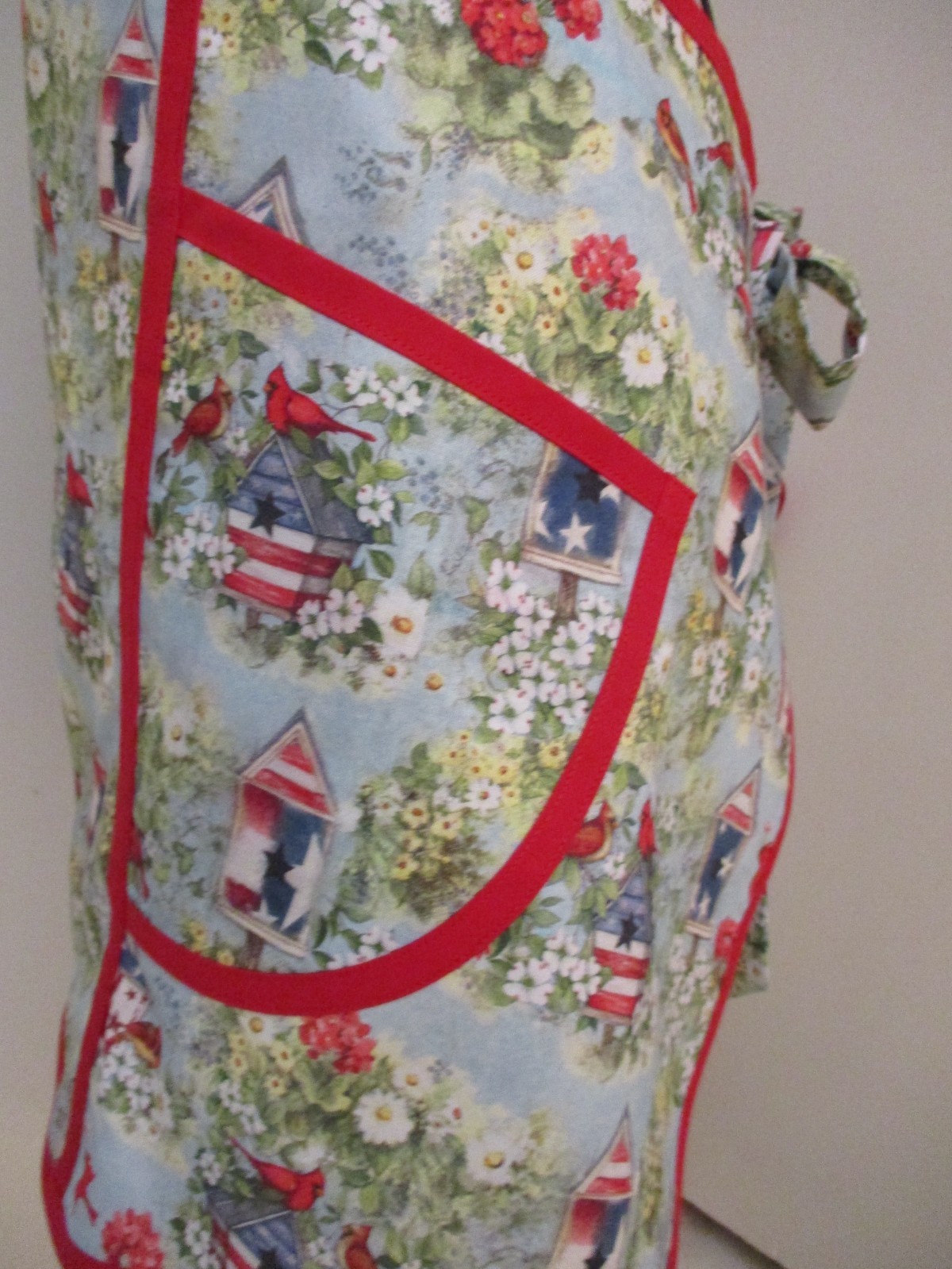 HANDMADE BIB APRON PATRIOTIC CARDINAL BIRDHOUSES gallery