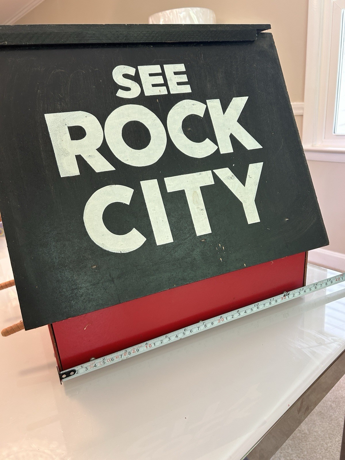 Authentic "SEE ROCK CITY" 6-Hole Birdhouse XL Vintage - See pics & Read All wood gallery