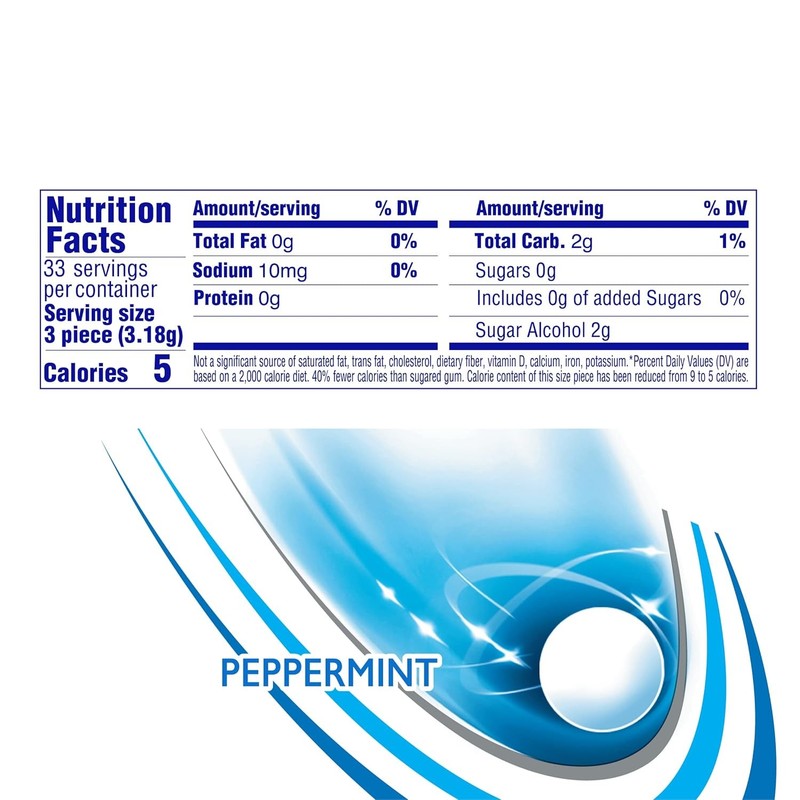 Mentos Always White Peppermint Sugar Free Gum Xylitol 100 Count Fresh Breath gallery
