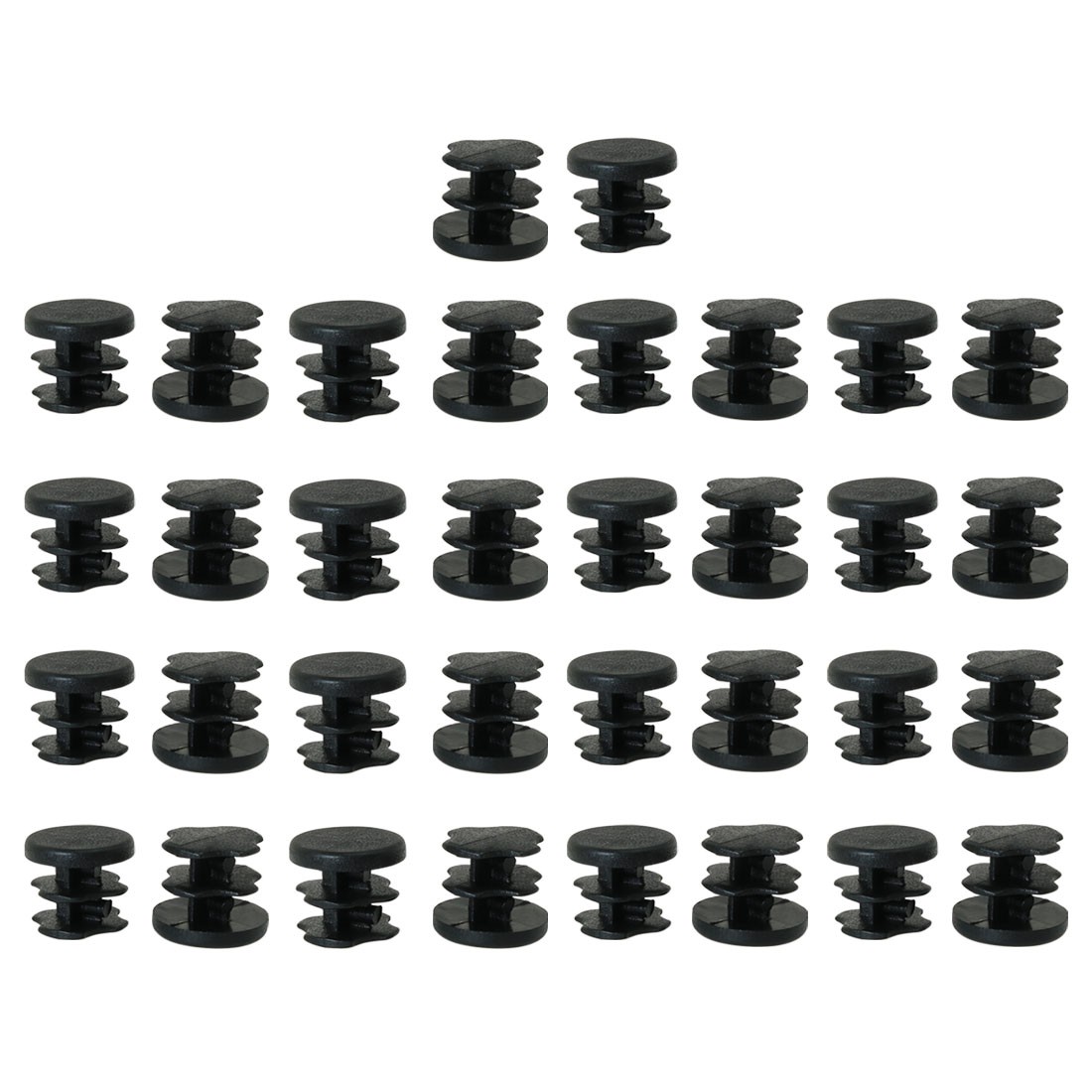 Plastic Round Tube Insert Glide End Cap 10mm 0.4" OD 34pcs Chair Table Protector gallery
