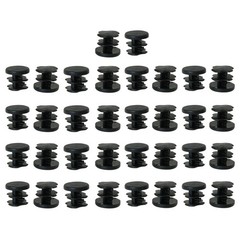 Plastic Round Tube Insert Glide End Cap 10mm 0.4″ OD 34pcs Chair Table Protector