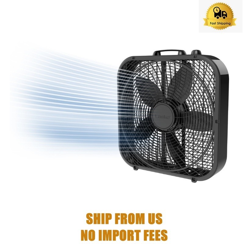 Lasko 20" Cool Colors Classic Box Fan with Weather-Resistant Motor, Portable Coo gallery