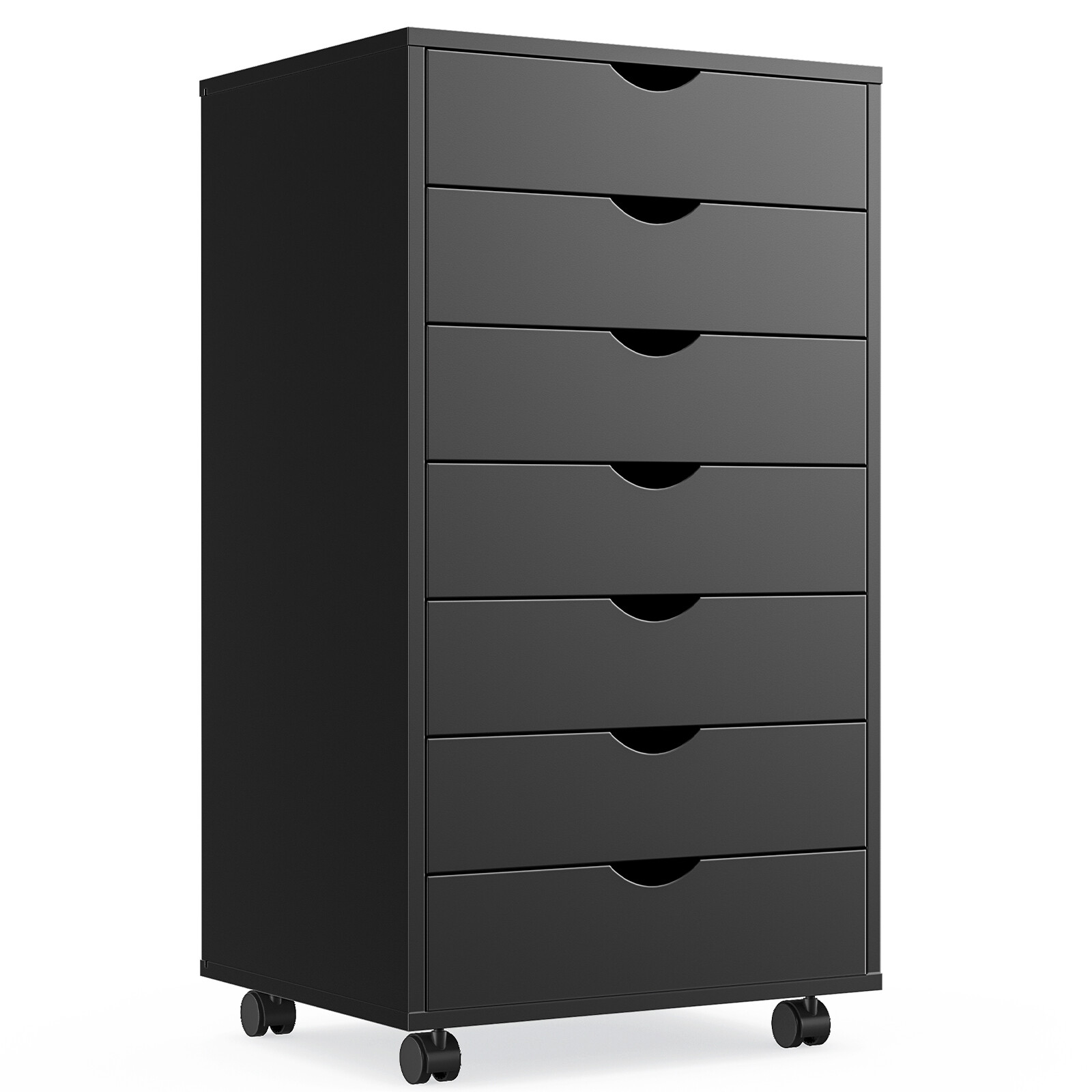 7 Drawer Dresser Chest Mobile Storage File Cabinet Display Organizer with Wheel gallery