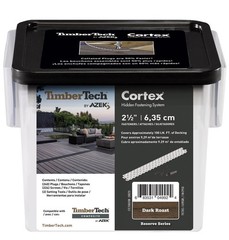 TimberTech Cortex 2.5″ Dark Roast Hidden Deck Fastener Qty 224 Screws 240 Plugs
