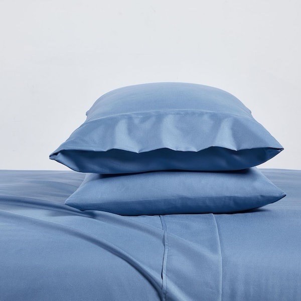 2000 Count 6-Piece Ocean Blue Solid Rayon from Bamboo King Sheet gallery