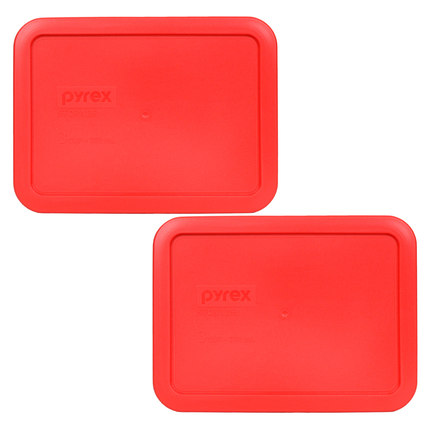 Pyrex 7210-PC Red Rectangle Plastic Storage Replacement Lid Cover (2-Pack) gallery