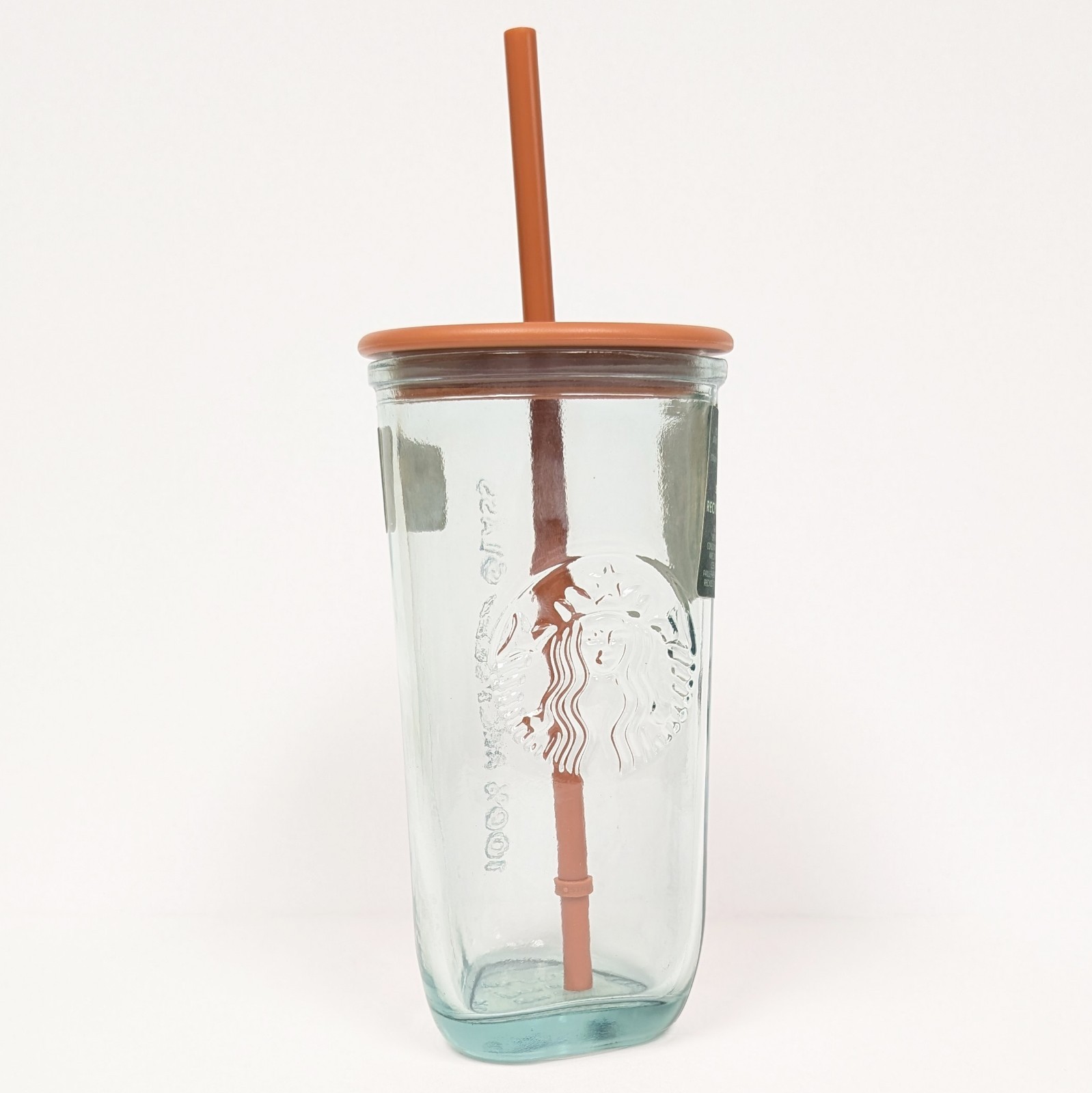 Starbucks Recycled Glass Triangle Bottom Cold Cup Tumbler, 16 oz, Grande Brown gallery