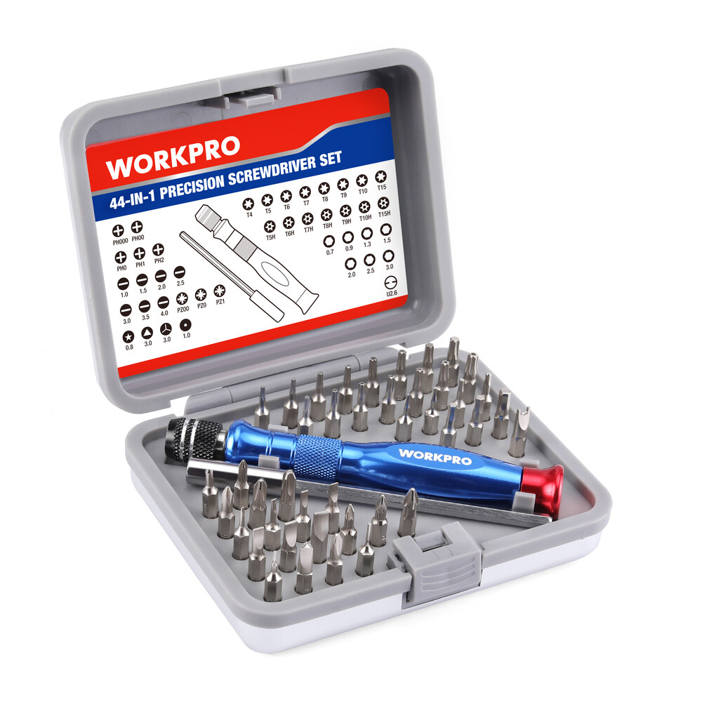 WORKPRO 44-in-1 Precision Screwdriver Set w/44pc S2 Steel Bit Manual Screwdriver gallery