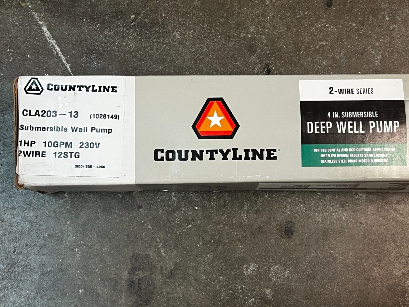 Countyline Submersible 4" WELL PUMP 1 HP 10 GPM CLA203-13 2 WIRE 230V **NEW** gallery