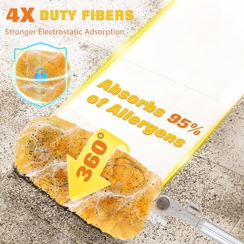 6ft Extendable Duster with 20 Refills, 360° Heavy Duty Microfiber Kit for Cleani gallery